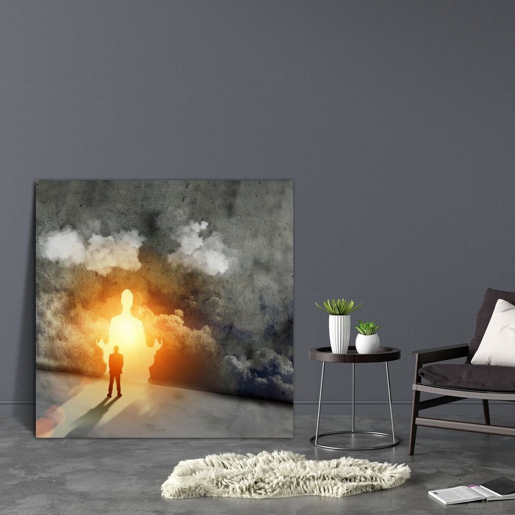 Man Sitting In Meditation Pose Canvas Painting Synthetic Frame-Paintings MDF Framing-AFF_FR-IC 5002432 IC 5002432, Adult, Automobiles, Black and White, Buddhism, Business, God Buddha, Health, People, Religion, Religious, Sunrises, Sunsets, Transportation, Travel, Vehicles, White, man, sitting, in, meditation, pose, canvas, painting, synthetic, frame, ego, buddha, enlightenment, philosophy, inner, power, activity, bright, calm, dramatic, exercise, fitness, handsome, healthy, human, lotus, male, meditating, m