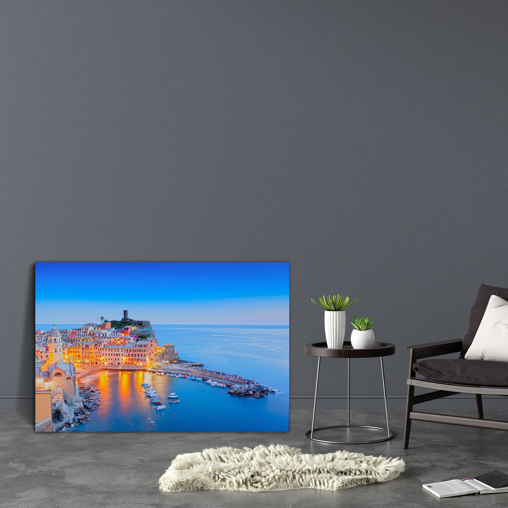 Village Of Vernazza, Cinque Terre, Italy Canvas Painting Synthetic Frame-Paintings MDF Framing-AFF_FR-IC 5002635 IC 5002635, Architecture, Automobiles, Boats, God Ram, Hinduism, Holidays, Italian, Landscapes, Nature, Nautical, Panorama, Scenic, Transportation, Travel, Vehicles, village, of, vernazza, cinque, terre, italy, canvas, painting, synthetic, frame, attraction, beach, beautiful, blue, buildings, cliff, coast, coastal, coastline, colorful, colour, colourful, dark, europe, european, evening, fishing, 