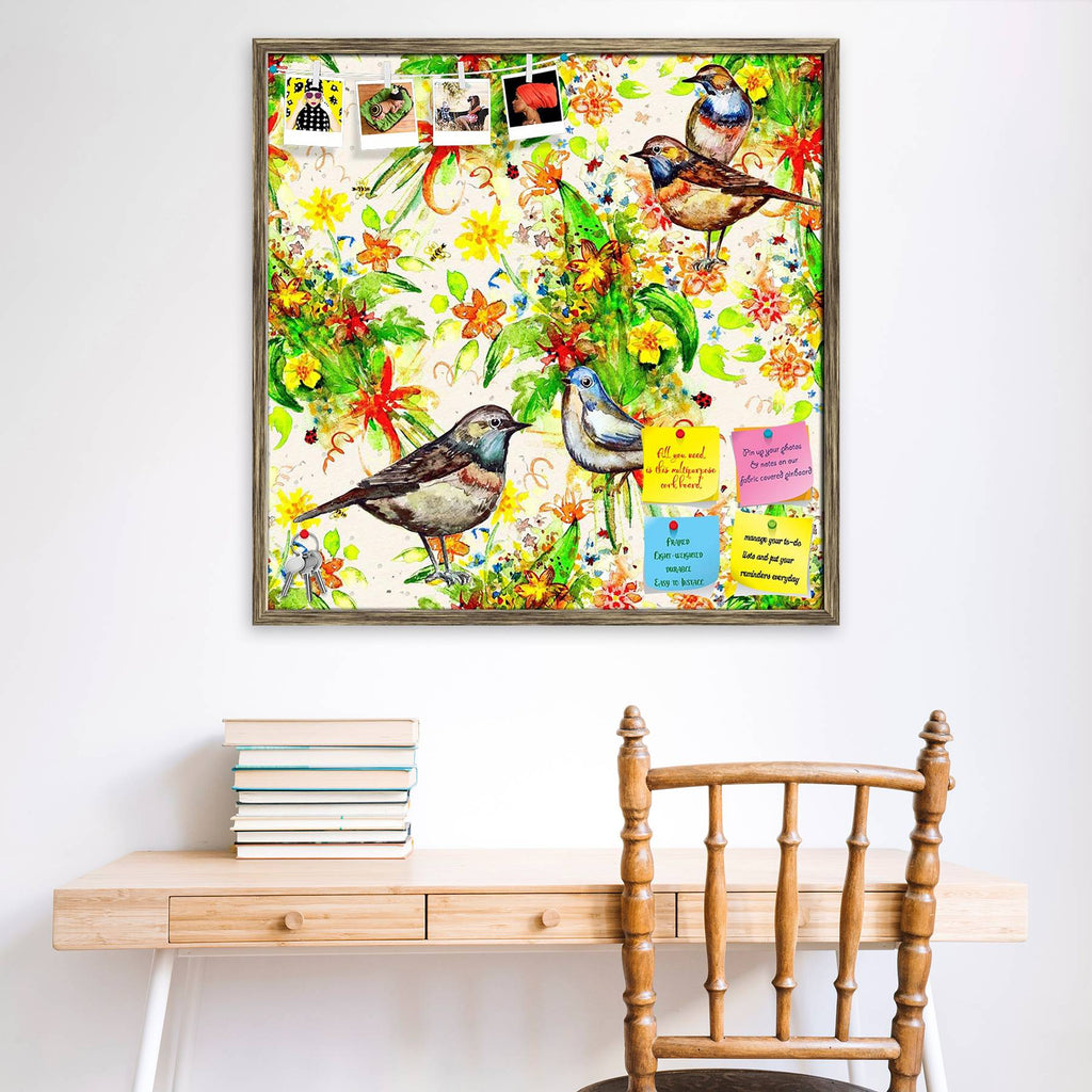 Birds & Flowers D2 Bulletin Board Notice Pin Board Soft Board | Framed-Bulletin Boards Framed-BLB_FR-IC 5002760 IC 5002760, Abstract Expressionism, Abstracts, Ancient, Art and Paintings, Birds, Botanical, Decorative, Digital, Digital Art, Drawing, Floral, Flowers, Graphic, Historical, Illustrations, Medieval, Nature, Paintings, Patterns, Retro, Scenic, Semi Abstract, Signs, Signs and Symbols, Vintage, Watercolour, d2, bulletin, board, notice, pin, soft, framed, abstract, art, artistic, backdrop, background,