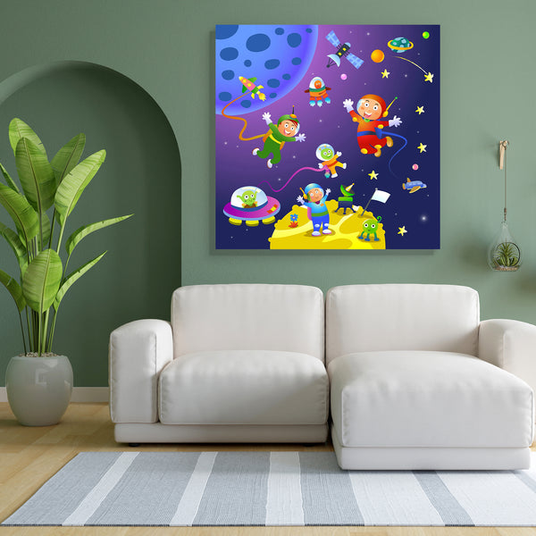 Boy Girl Astronaut In Space Scenes Canvas Painting Synthetic Frame-Paintings MDF Framing-AFF_FR-IC 5002764 IC 5002764, Animated Cartoons, Art and Paintings, Astronomy, Automobiles, Baby, Caricature, Cartoons, Children, Cosmology, Fantasy, Illustrations, Kids, People, Science Fiction, Space, Stars, Transportation, Travel, Vehicles, boy, girl, astronaut, in, scenes, canvas, painting, for, bedroom, living, room, engineered, wood, frame, outer, adventure, alien, art, background, cartoon, child, flying, galaxy, 