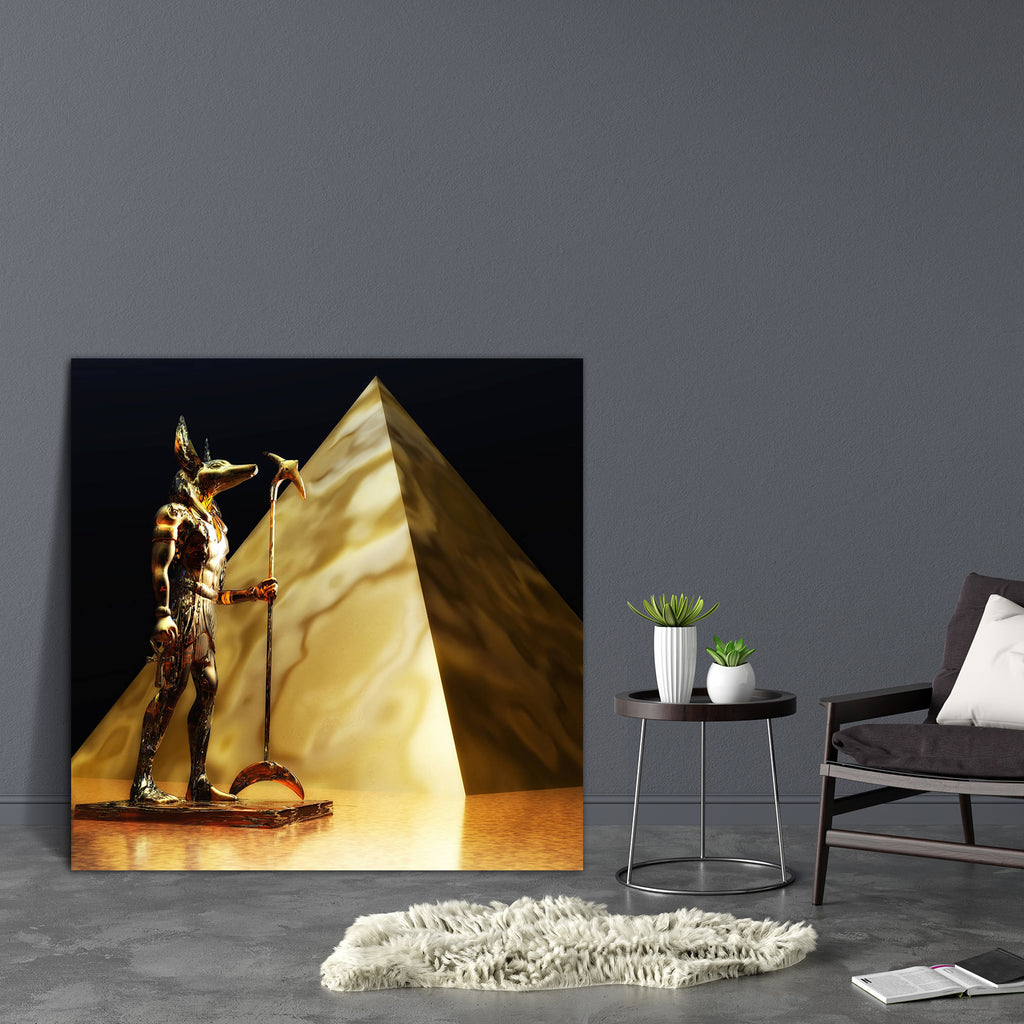 Anubis Canvas Painting Synthetic Frame-Paintings MDF Framing-AFF_FR-IC 5002789 IC 5002789, Digital, Digital Art, Eygptian, Fantasy, Graphic, Illustrations, Religion, Religious, Surrealism, anubis, canvas, painting, synthetic, frame, deity, egypt, egyptian, esoteric, fantastic, god, gold, golden, illustration, imaginative, magic, magical, meditation, meditative, mysterious, mystical, mysticism, myth, mythology, new, age, night, pharaoh, pyramid, render, rendering, statue, supernatural, surreal, surrealistic,