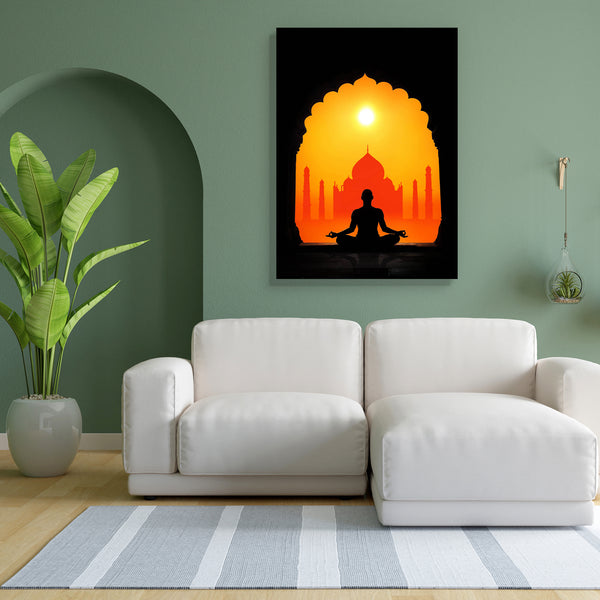 Morning Meditation At Taj Canvas Painting Synthetic Frame-Paintings MDF Framing-AFF_FR-IC 5002793 IC 5002793, Ancient, Architecture, Asian, Automobiles, Black, Black and White, Culture, Ethnic, Health, Hinduism, Historical, Indian, Medieval, Religion, Religious, Spiritual, Sunsets, Traditional, Transportation, Travel, Tribal, Vehicles, Vintage, World Culture, morning, meditation, at, taj, canvas, painting, for, bedroom, living, room, engineered, wood, frame, agra, arch, asana, asia, class, dome, emperor, ha