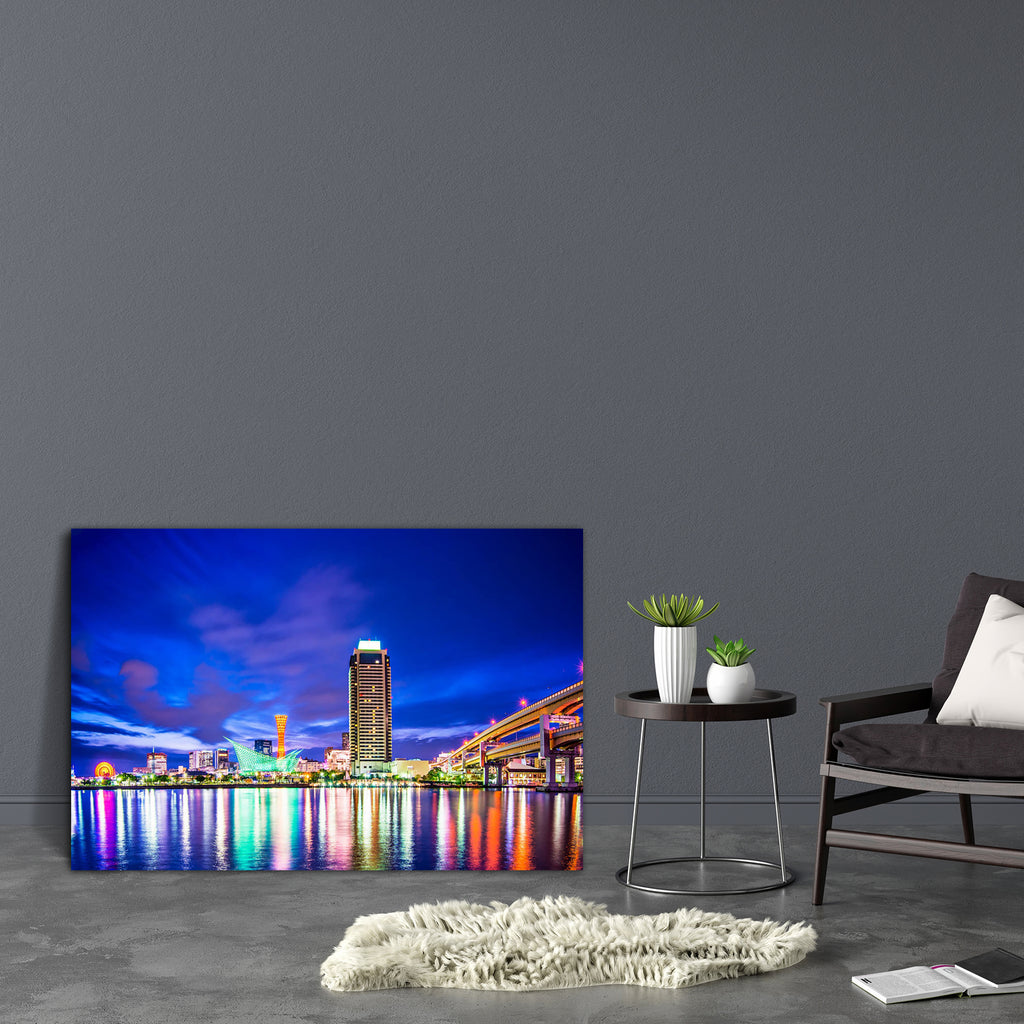 Kobe, Japan At Meriken Park & Kobe Port Tower Canvas Painting Synthetic Frame-Paintings MDF Framing-AFF_FR-IC 5002905 IC 5002905, Architecture, Asian, Business, Cities, City Views, Japanese, Modern Art, Skylines, Urban, kobe, japan, at, meriken, park, port, tower, canvas, painting, synthetic, frame, aerial, view, architectural, asia, buildings, district, city, cityscape, downtown, dusk, evening, famous, financial, location, metropolis, modern, mosaic, night, observation, deck, office, place, reflection, riv