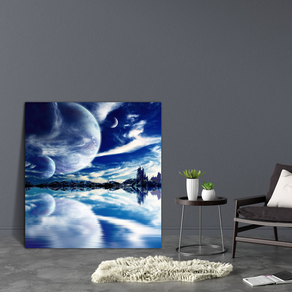 Landscape In Fantasy Planet D4 Canvas Painting Synthetic Frame-Paintings MDF Framing-AFF_FR-IC 5002934 IC 5002934, Astronomy, Collages, Cosmology, Fantasy, Landscapes, Nature, Scenic, Science Fiction, Space, Stars, landscape, in, planet, d4, canvas, painting, synthetic, frame, alien, astral, away, backdrop, blue, celestial, cloud, cosmos, dark, deep, distant, dream, effect, environment, far, fiction, fictional, galaxy, high, idyllic, illusion, imagination, infinity, lake, majestic, moon, mystery, ocean, ref