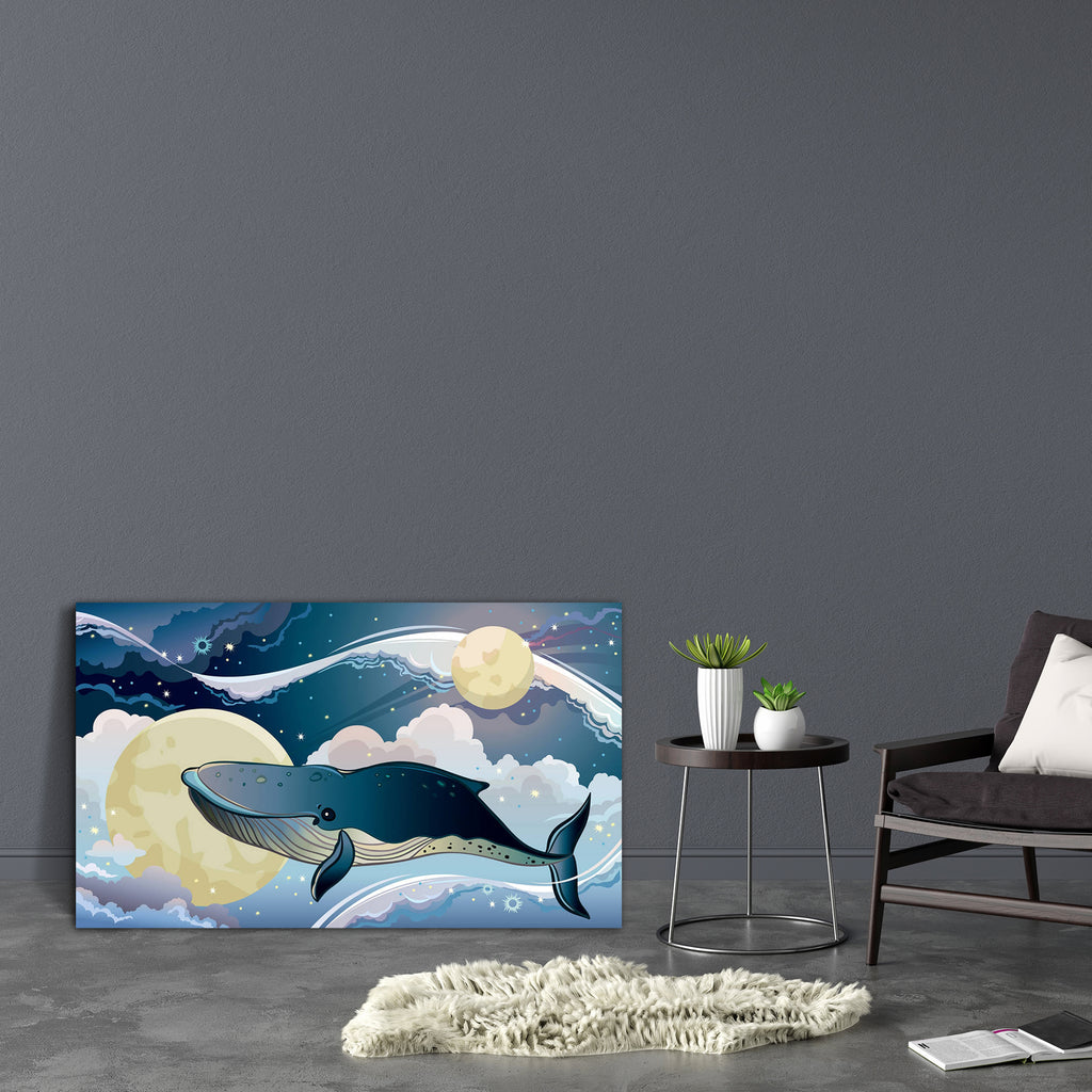 Cartoon Blue Whale Flying Canvas Painting Synthetic Frame-Paintings MDF Framing-AFF_FR-IC 5002935 IC 5002935, Abstract Expressionism, Abstracts, Animated Cartoons, Art and Paintings, Astronomy, Caricature, Cartoons, Cosmology, Fantasy, Illustrations, Nature, Scenic, Semi Abstract, Space, Stars, Surrealism, cartoon, blue, whale, flying, canvas, painting, synthetic, frame, abstract, alone, art, background, bright, cloud, cloudscape, cloudy, dark, dream, earth, environment, evening, fairy, fantastic, floating,