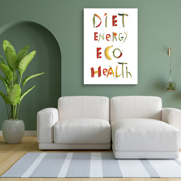 Photo of Diet, Energy, Eco & Health Canvas Painting Synthetic Frame-Paintings MDF Framing-AFF_FR-IC 5003020 IC 5003020, Alphabets, Astronomy, Black and White, Conceptual, Cosmology, Cuisine, Culture, Dance, Ethnic, Food, Food and Beverage, Food and Drink, Fruit and Vegetable, Fruits, Health, Music and Dance, People, Photography, Space, Still Life, Traditional, Tribal, Tropical, Vegetables, White, World Culture, photo, of, diet, energy, eco, canvas, painting, for, bedroom, living, room, engineered, wood, fra