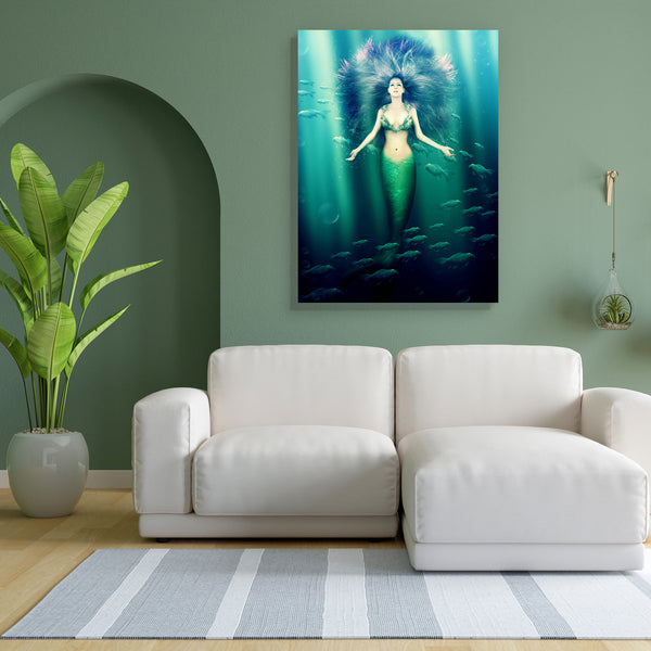 Mermaid With Fish Tail D2 Canvas Painting Synthetic Frame-Paintings MDF Framing-AFF_FR-IC 5003036 IC 5003036, Fantasy, Health, Illustrations, Mermaid, Surrealism, with, fish, tail, d2, canvas, painting, for, bedroom, living, room, engineered, wood, frame, beautiful, beauty, blue, bra, bubbles, diving, dream, fairy, fairytale, fantastic, floating, girl, hair, hairstyle, illustration, lady, legend, legendary, light, magic, mythology, nixie, ocean, purple, scale, sea, shell, slim, sunlight, surreal, swimmer, s