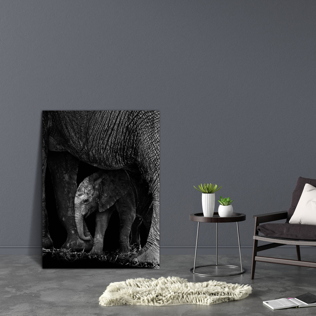 Baby Elephant Protected By It's Mother Canvas Painting Synthetic Frame-Paintings MDF Framing-AFF_FR-IC 5003238 IC 5003238, African, Animals, Automobiles, Baby, Children, Kids, Nature, Scenic, Transportation, Travel, Vehicles, Wildlife, elephant, protected, by, it's, mother, canvas, painting, synthetic, frame, africa, animal, big, bush, conservation, endangered, herbivore, large, mammal, park, refreshing, reserve, safari, small, south, strong, tourism, tourist, trunk, wild, zambia, artzfolio, wall decor for 