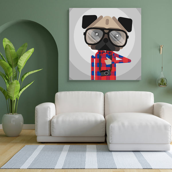 Hipster Man & Pug D2 Canvas Painting Synthetic Frame-Paintings MDF Framing-AFF_FR-IC 5003364 IC 5003364, Animals, Art and Paintings, Baby, Children, Digital, Digital Art, Drawing, Fashion, Graphic, Hipster, Illustrations, Individuals, Kids, Pets, Portraits, Sketches, man, pug, d2, canvas, painting, for, bedroom, living, room, engineered, wood, frame, animal, art, artwork, beautiful, boy, camera, card, concept, cool, cute, detail, dog, doodle, drawn, funny, glasses, hand, head, illustration, image, kid, line