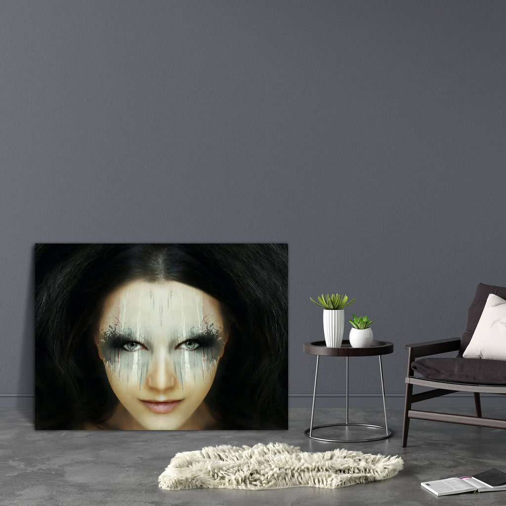 Beautiful Girl With A Bizarre Make Up Canvas Painting Synthetic Frame-Paintings MDF Framing-AFF_FR-IC 5003389 IC 5003389, Art and Paintings, Asian, Fantasy, Fashion, Individuals, Modern Art, Portraits, beautiful, girl, with, a, bizarre, make, up, canvas, painting, synthetic, frame, art, artistic, attractive, beauty, caucasian, close, detail, enigmatic, expressive, eye, face, fashionable, female, hair, horizontal, imagination, imaginative, imagine, intense, look, model, modern, modernity, portrait, posing, s