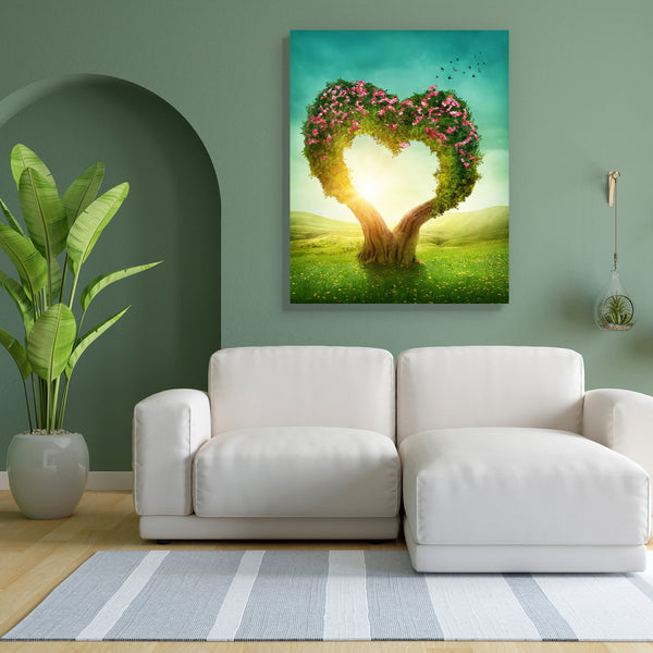 Heart Shaped Tree D2 Canvas Painting Synthetic Frame-Paintings MDF Framing-AFF_FR-IC 5003615 IC 5003615, Art and Paintings, Birds, Botanical, Fantasy, Floral, Flowers, Hearts, Landscapes, Love, Nature, Romance, Scenic, Signs and Symbols, Surrealism, Symbols, Wooden, heart, shaped, tree, d2, canvas, painting, for, bedroom, living, room, engineered, wood, frame, landscape, fairy, enchanted, forest, symbol, shape, imagine, amor, tale, dream, natural, adventure, big, bird, blue, bright, concept, darkness, day, 