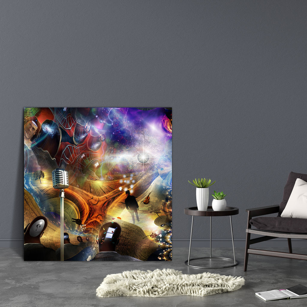 Multiple Elements Canvas Painting Synthetic Frame-Paintings MDF Framing-AFF_FR-IC 5003686 IC 5003686, Abstract Expressionism, Abstracts, Art and Paintings, Astronomy, Conceptual, Cosmology, Fantasy, Illustrations, Music, Music and Dance, Music and Musical Instruments, Realism, Religion, Religious, Semi Abstract, Signs and Symbols, Space, Spiritual, Stars, Surrealism, Symbols, multiple, elements, canvas, painting, synthetic, frame, abstract, art, bizarre, blaze, burn, burning, classic, concept, contemplate, 