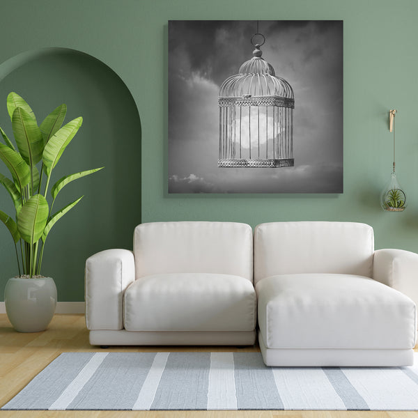 Cloud Inside A Cage D1 Canvas Painting Synthetic Frame-Paintings MDF Framing-AFF_FR-IC 5003797 IC 5003797, Art and Paintings, Black, Black and White, Conceptual, Illustrations, Realism, Surrealism, White, cloud, inside, a, cage, d1, canvas, painting, for, bedroom, living, room, engineered, wood, frame, art, artistic, aviary, bar, beautiful, capture, concept, dream, dreamy, elegant, gray, grey, illustration, illustrative, image, imagination, mind, nobody, object, poetic, psyche, psychology, sky, surreal, sur