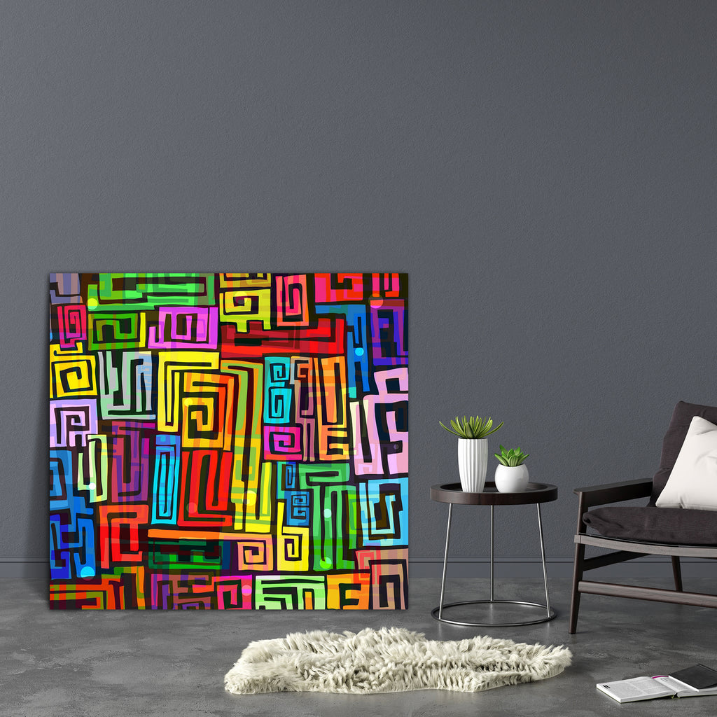 Abstract Colorful Pattern D1 Canvas Painting Synthetic Frame-Paintings MDF Framing-AFF_FR-IC 5003824 IC 5003824, Abstract Expressionism, Abstracts, Art and Paintings, Cities, City Views, Culture, Drawing, Ethnic, Graffiti, Illustrations, Modern Art, Paintings, Patterns, Semi Abstract, Signs, Signs and Symbols, Traditional, Tribal, Urban, World Culture, abstract, colorful, pattern, d1, canvas, painting, synthetic, frame, art, background, block, box, bright, city, colored, colors, contemporary, design, dirty,