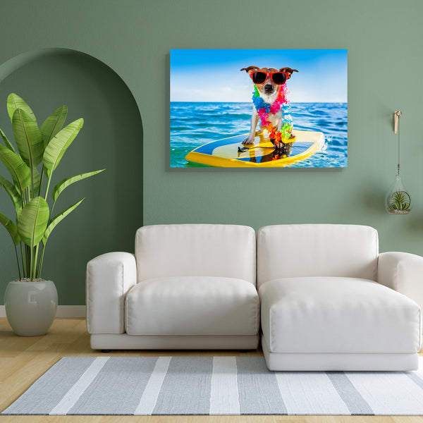 Dog Surfing On A Surfboard Canvas Painting Synthetic Frame-Paintings MDF Framing-AFF_FR-IC 5003858 IC 5003858, Ancient, Animals, Automobiles, Black and White, Botanical, Comedy, Floral, Flowers, Hawaiian, Historical, Holidays, Humor, Humour, Medieval, Nature, Pets, Retro, Sports, Transportation, Travel, Tropical, Vehicles, Vintage, White, dog, surfing, on, a, surfboard, canvas, painting, for, bedroom, living, room, engineered, wood, frame, surf, hawaii, california, animal, beach, board, coast, flower, fun, 