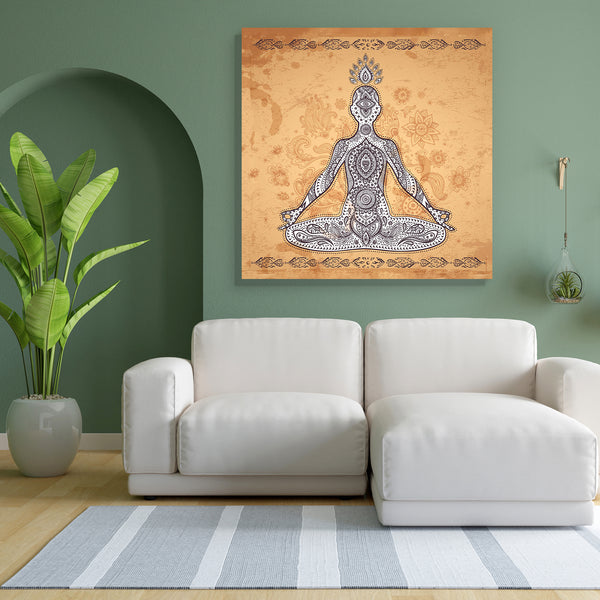 Meditation Pose Canvas Painting Synthetic Frame-Paintings MDF Framing-AFF_FR-IC 5003909 IC 5003909, Abstract Expressionism, Abstracts, Ancient, Asian, Botanical, Buddhism, Culture, Ethnic, Floral, Flowers, God Buddha, Hand Drawn, Health, Historical, Icons, Illustrations, Indian, Mandala, Medieval, Nature, Paisley, People, Retro, Semi Abstract, Signs, Signs and Symbols, Spiritual, Symbols, Traditional, Tribal, Vintage, World Culture, meditation, pose, canvas, painting, for, bedroom, living, room, engineered,