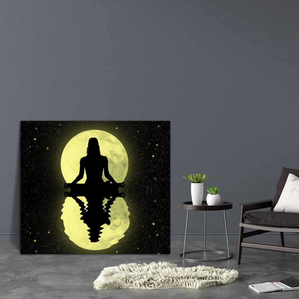 Yoga Pose D2 Canvas Painting Synthetic Frame-Paintings MDF Framing-AFF_FR-IC 5004041 IC 5004041, Black, Black and White, Health, Illustrations, Sports, yoga, pose, d2, canvas, painting, synthetic, frame, body, concentration, concept, fit, fitness, healthy, human, illustration, meditation, moon, reflection, relax, relaxation, silence, silhouette, sport, woman, zen, artzfolio, wall decor for living room, wall frames for living room, frames for living room, wall art, canvas painting, wall frame, scenery, panti