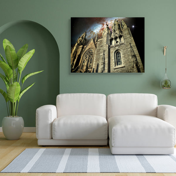 Temple of Sacred Heart Barcelona & Cigar Galaxy Canvas Painting Synthetic Frame-Paintings MDF Framing-AFF_FR-IC 5004075 IC 5004075, Architecture, Art and Paintings, Astronomy, Automobiles, Christianity, Cosmology, Fantasy, Gothic, Hearts, Jesus, Landmarks, Love, Marble and Stone, Nature, Places, Religion, Religious, Scenic, Science Fiction, Signs and Symbols, Space, Spanish, Spiritual, Stars, Symbols, Transportation, Travel, Vehicles, temple, of, sacred, heart, barcelona, cigar, galaxy, canvas, painting, fo