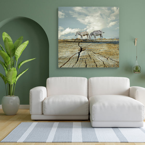 Two Zebras Canvas Painting Synthetic Frame-Paintings MDF Framing-AFF_FR-IC 5004086 IC 5004086, Animals, Illustrations, Landscapes, Nature, Scenic, Surrealism, two, zebras, canvas, painting, for, bedroom, living, room, engineered, wood, frame, animal, artistic, beautiful, cloud, composition, creep, funny, illustration, illustrative, imagination, imagine, joy, joyful, landscape, mammal, outside, profile, sky, square, surreal, surrealistic, unique, zebra, artzfolio, wall decor for living room, wall frames for 