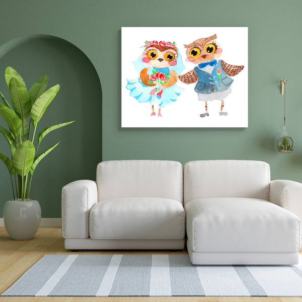 Cute Owls D1 Canvas Painting Synthetic Frame-Paintings MDF Framing-AFF_FR-IC 5004334 IC 5004334, Animals, Art and Paintings, Birds, Black and White, Botanical, Digital, Digital Art, Drawing, Floral, Flowers, Graphic, Illustrations, Individuals, Love, Nature, Paintings, Portraits, Romance, Scenic, Watercolour, Wedding, White, Wildlife, cute, owls, d1, canvas, painting, for, bedroom, living, room, engineered, wood, frame, animal, art, background, bird, bride, color, couple, feather, groom, illustration, isola