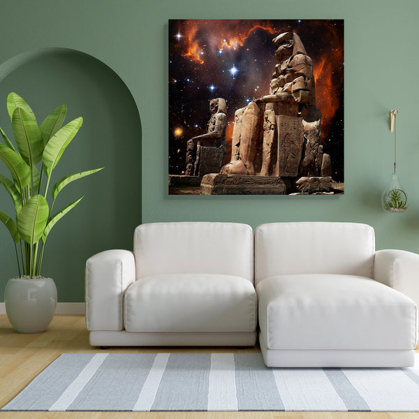 Colossus Of Memnon & Amenhotep Iii, Egypt Canvas Painting Synthetic Frame-Paintings MDF Framing-AFF_FR-IC 5004362 IC 5004362, African, Ancient, Art and Paintings, Astronomy, Automobiles, Cosmology, Culture, Ethnic, Eygptian, Fantasy, Historical, Landmarks, Marble and Stone, Medieval, Nature, Places, Religion, Religious, Scenic, Science Fiction, Space, Stars, Traditional, Transportation, Travel, Tribal, Vehicles, Vintage, World Culture, colossus, of, memnon, amenhotep, iii, egypt, canvas, painting, for, bedr