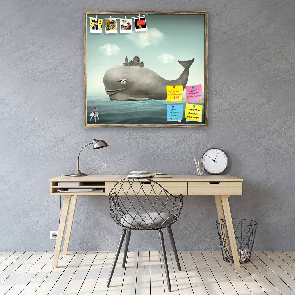 Whale In The Ocean Bulletin Board Notice Pin Board Soft Board | Framed-Bulletin Boards Framed-BLB_FR-IC 5004396 IC 5004396, Animals, Art and Paintings, Fantasy, Illustrations, Realism, Surrealism, whale, in, the, ocean, bulletin, board, notice, pin, soft, framed, animal, art, artistic, beautiful, big, cetacean, childhood, cloud, colorful, creativity, escape, fable, fairy, tale, fantastic, gray, grey, house, illustration, illustrative, imagination, imaginative, imagine, joy, profile, sea, sky, smiling, surre