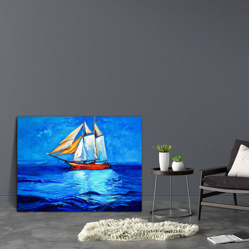 Artwork Of Sail Ship & Sea Canvas Painting Synthetic Frame-Paintings MDF Framing-AFF_FR-IC 5004414 IC 5004414, Abstract Expressionism, Abstracts, Art and Paintings, Automobiles, Boats, Drawing, Illustrations, Impressionism, Landscapes, Modern Art, Nature, Nautical, Paintings, Scenic, Semi Abstract, Signs, Signs and Symbols, Sketches, Transportation, Travel, Vehicles, Watercolour, artwork, of, sail, ship, sea, canvas, painting, synthetic, frame, oil, landscape, acrylic, watercolor, abstract, art, artist, art