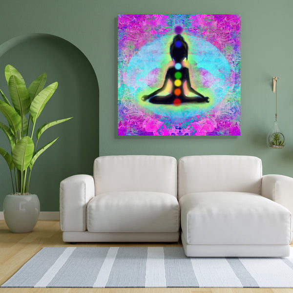 Meditation Girl Canvas Painting Synthetic Frame-Paintings MDF Framing-AFF_FR-IC 5004536 IC 5004536, Buddhism, Digital, Digital Art, God Buddha, Graphic, Health, Illustrations, Indian, Nature, People, Religion, Religious, Scenic, Spiritual, Sports, Sunsets, meditation, girl, canvas, painting, for, bedroom, living, room, engineered, wood, frame, aura, beauty, body, breath, buddha, ease, energy, exercise, female, fit, grass, gym, hand, healing, illustration, india, mat, mystic, peace, quiet, raster, relax, rel