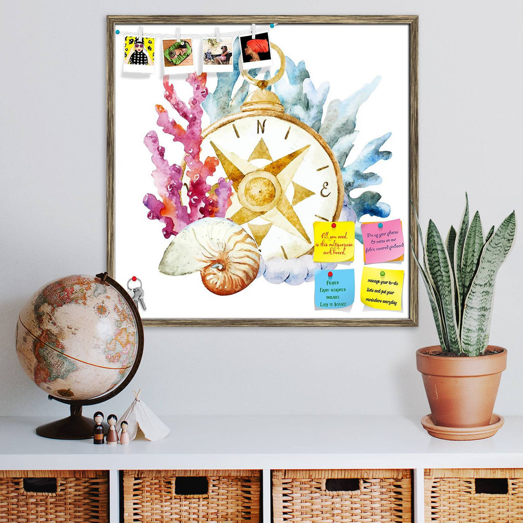 Compass With Corals Bulletin Board Notice Pin Board Soft Board | Framed-Bulletin Boards Framed-BLB_FR-IC 5004558 IC 5004558, Abstract Expressionism, Abstracts, Ancient, Animals, Art and Paintings, Black and White, Historical, Illustrations, Medieval, Nature, Scenic, Semi Abstract, Signs, Signs and Symbols, Tropical, Vintage, Watercolour, White, compass, with, corals, bulletin, board, notice, pin, soft, framed, abstract, animal, art, beach, beads, beautiful, beauty, blue, collection, coral, decoration, desig