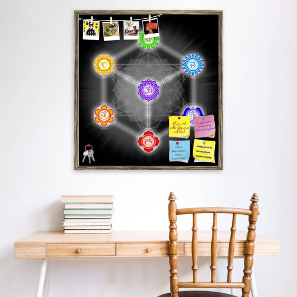 Metatrons Cube & Chakras D1 Bulletin Board Notice Pin Board Soft Board | Framed-Bulletin Boards Framed-BLB_FR-IC 5004563 IC 5004563, Others, metatrons, cube, chakras, d1, bulletin, board, notice, pin, vision, soft, combo, with, thumb, push, pins, sticky, notes, antique, golden, frame, metatron`s, artzfolio, bulletin board, pin board, notice board, soft board, vision board, display board, study board, pin up board, cork board, printed bulletin board, framed bulletin board, pin board for study room, notice bo