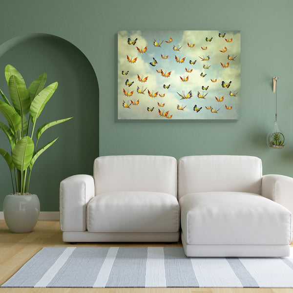 Colorful Butterflies D2 Canvas Painting Synthetic Frame-Paintings MDF Framing-AFF_FR-IC 5004600 IC 5004600, Ancient, Art and Paintings, Collages, Decorative, Fantasy, Historical, Illustrations, Marble and Stone, Medieval, Realism, Surrealism, Vintage, colorful, butterflies, d2, canvas, painting, for, bedroom, living, room, engineered, wood, frame, art, artistic, artwork, background, butterfly, cloud, collage, decoration, detailed, flight, floor, flooring, flying, freedom, horizontal, illustration, imaginati