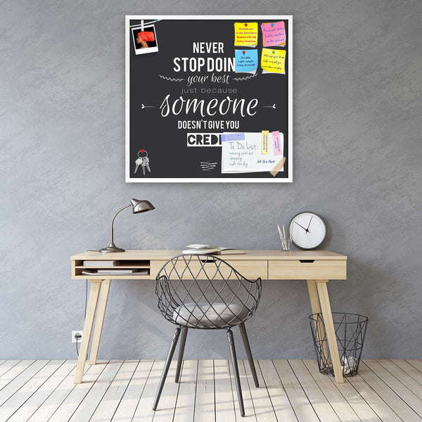 Motivational Quotes Art D4 Bulletin Board Notice Pin Board Soft Board | Framed-Bulletin Boards Framed-BLB_FR-IC 5004713 IC 5004713, Ancient, Animated Cartoons, Business, Calligraphy, Caricature, Cartoons, Digital, Digital Art, Graphic, Hipster, Historical, Illustrations, Inspirational, Medieval, Modern Art, Motivation, Motivational, Quotes, Signs, Signs and Symbols, Typography, Vintage, art, d4, bulletin, board, notice, pin, vision, soft, combo, with, thumb, push, pins, sticky, notes, white, frame, cute, ba