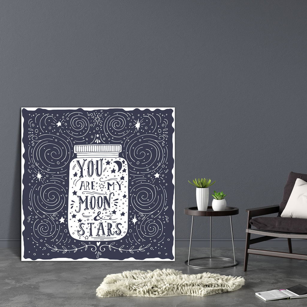 You Are My Moon & Stars D3 Canvas Painting Synthetic Frame-Paintings MDF Framing-AFF_FR-IC 5004867 IC 5004867, Ancient, Art and Paintings, Botanical, Calligraphy, Floral, Flowers, Hand Drawn, Hearts, Historical, Holidays, Love, Medieval, Nature, Patterns, Quotes, Romance, Signs, Signs and Symbols, Sketches, Stars, Text, Typography, Vintage, Wedding, you, are, my, moon, d3, canvas, painting, synthetic, frame, pattern, star, and, magic, badge, concept, curl, curve, decoration, design, element, emotions, expre
