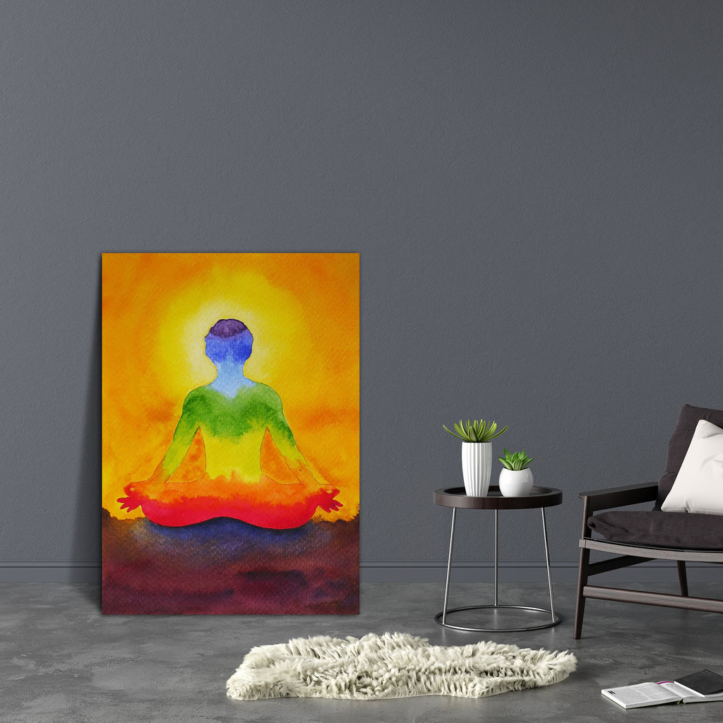 Lotus Pose Yoga Canvas Painting Synthetic Frame-Paintings MDF Framing-AFF_FR-IC 5004882 IC 5004882, Abstract Expressionism, Abstracts, Art and Paintings, Black and White, Health, Illustrations, Nature, Paintings, Scenic, Semi Abstract, Signs, Signs and Symbols, Spiritual, Sports, Sunsets, Symbols, Watercolour, White, lotus, pose, yoga, canvas, painting, synthetic, frame, aura, chakra, art, abstract, background, beauty, body, breathe, calm, care, color, concentration, concepts, contemplation, design, exercis