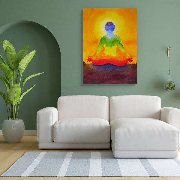 Lotus Pose Yoga Canvas Painting Synthetic Frame-Paintings MDF Framing-AFF_FR-IC 5004882 IC 5004882, Abstract Expressionism, Abstracts, Art and Paintings, Black and White, Health, Illustrations, Nature, Paintings, Scenic, Semi Abstract, Signs, Signs and Symbols, Spiritual, Sports, Sunsets, Symbols, Watercolour, White, lotus, pose, yoga, canvas, painting, for, bedroom, living, room, engineered, wood, frame, aura, chakra, art, abstract, background, beauty, body, breathe, calm, care, color, concentration, conce