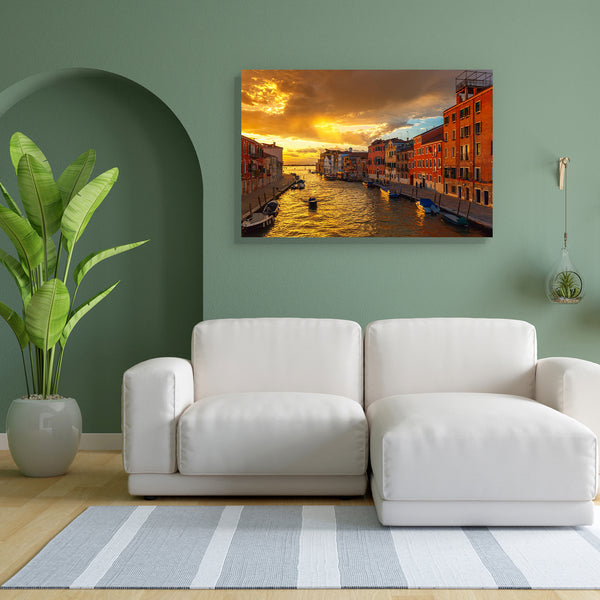 Canal Cannaregio, Venice Italy Canvas Painting Synthetic Frame-Paintings MDF Framing-AFF_FR-IC 5004883 IC 5004883, Automobiles, Cities, City Views, Italian, Landmarks, Landscapes, Places, Scenic, Skylines, Sunsets, Transportation, Travel, Urban, Vehicles, canal, cannaregio, venice, italy, canvas, painting, for, bedroom, living, room, engineered, wood, frame, beautiful, building, city, cityscape, clouds, dusk, europe, european, evening, italia, journey, landmark, landscape, light, lights, night, outdoors, pi