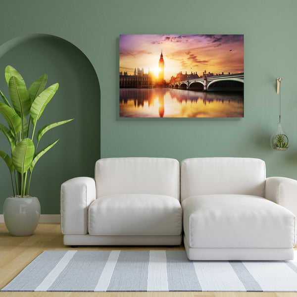 Big Ben & Westminster Bridge At Dusk, London, UK Canvas Painting Synthetic Frame-Paintings MDF Framing-AFF_FR-IC 5004892 IC 5004892, Architecture, Cities, City Views, Landmarks, Places, Skylines, Sunsets, big, ben, westminster, bridge, at, dusk, london, uk, canvas, painting, for, bedroom, living, room, engineered, wood, frame, sunset, skyline, cityscape, england, europe, night, britain, british, capital, city, of, clock, tower, constitution, dawn, evening, great, houses, parliament, illuminated, landmark, l