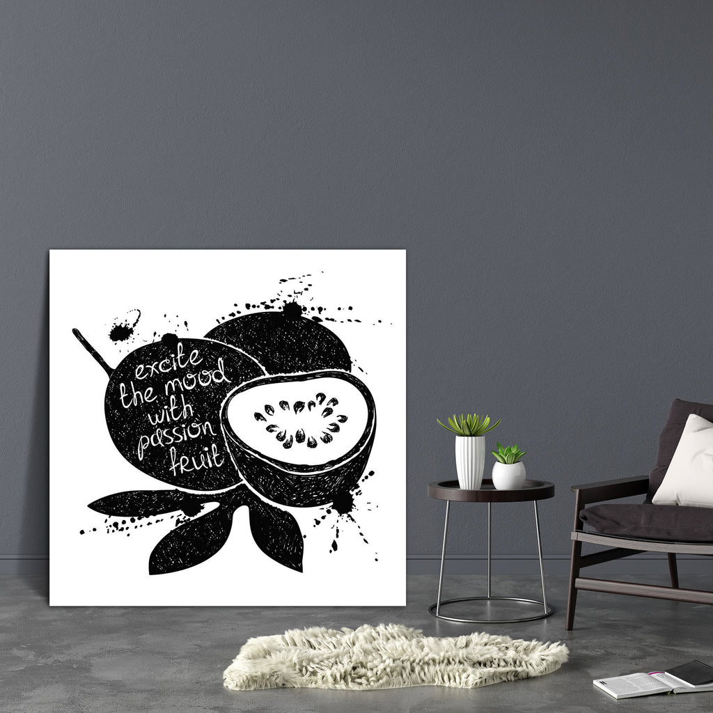 Black Passion Fruit Canvas Painting Synthetic Frame-Paintings MDF Framing-AFF_FR-IC 5004921 IC 5004921, Black, Black and White, Calligraphy, Cuisine, Food, Food and Beverage, Food and Drink, Fruit and Vegetable, Fruits, Hand Drawn, Health, Illustrations, Nature, Quotes, Scenic, Signs, Signs and Symbols, Splatter, Symbols, Text, Tropical, Typography, White, passion, fruit, canvas, painting, synthetic, frame, background, blot, card, concept, creative, design, dessert, diet, eating, ecology, exotic, font, fres