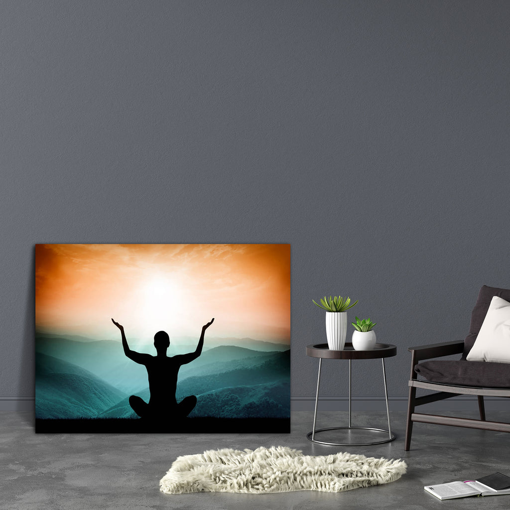 Yoga & Meditation Canvas Painting Synthetic Frame-Paintings MDF Framing-AFF_FR-IC 5004935 IC 5004935, Buddhism, God Buddha, Health, Landscapes, Mountains, Nature, People, Scenic, Sports, Sunrises, yoga, meditation, canvas, painting, synthetic, frame, buddha, silhouette, beautiful, beauty, body, cloud, concept, energy, exercise, female, fitness, girl, hands, healthy, landscape, lifestyle, man, mind, morning, mountain, natural, outdoors, peace, pose, pray, prayer, relax, relaxation, silence, sit, soul, sport,