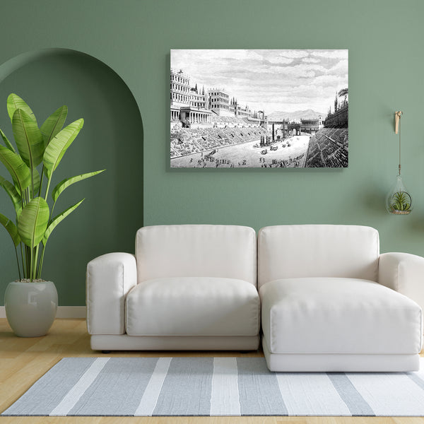 Circus Maximus, Rome, Italy Canvas Painting Synthetic Frame-Paintings MDF Framing-AFF_FR-IC 5005018 IC 5005018, Ancient, Architecture, Drawing, Historical, Illustrations, Italian, Landmarks, Landscapes, Medieval, People, Places, Scenic, Sports, Victorian, Vintage, circus, maximus, rome, italy, canvas, painting, for, bedroom, living, room, engineered, wood, frame, engraving, antique, chariot, classical, illustration, landmark, landscape, monument, roman, stadium, artzfolio, wall decor for living room, wall f