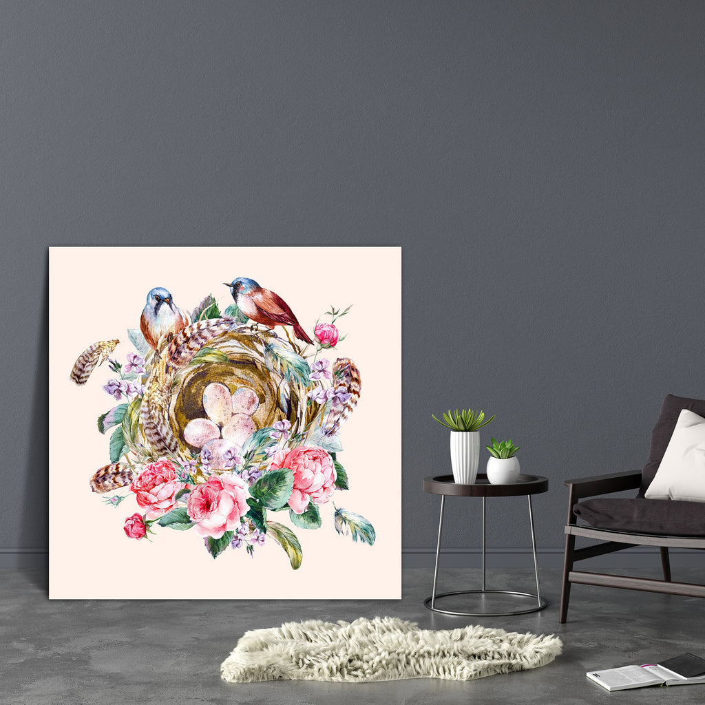 Floral Vintage Canvas Painting Synthetic Frame-Paintings MDF Framing-AFF_FR-IC 5005049 IC 5005049, Ancient, Art and Paintings, Birds, Botanical, Floral, Flowers, Historical, Illustrations, Medieval, Nature, Retro, Scenic, Seasons, Vintage, Watercolour, Wedding, canvas, painting, synthetic, frame, art, background, bird, blossom, boho, card, chic, collection, easter, egg, elegant, feather, flower, illustration, natural, nest, pink, romantic, rose, season, shabby, spring, summer, watercolor, wreath, artzfolio,