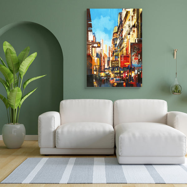 Artwork Of City Street Canvas Painting Synthetic Frame-Paintings MDF Framing-AFF_FR-IC 5005050 IC 5005050, Architecture, Art and Paintings, Asian, Automobiles, Business, Cities, City Views, Drawing, Illustrations, Landscapes, Paintings, People, Perspective, Scenic, Signs, Signs and Symbols, Transportation, Travel, Urban, Vehicles, Watercolour, artwork, of, city, street, canvas, painting, for, bedroom, living, room, engineered, wood, frame, landscape, art, artistic, asia, background, beautiful, brush, buildi