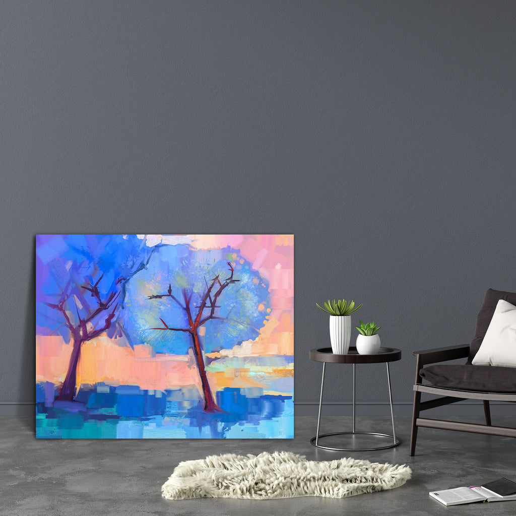 Abstract Trees In Blue Canvas Painting Synthetic Frame-Paintings MDF Framing-AFF_FR-IC 5005078 IC 5005078, Abstract Expressionism, Abstracts, Art and Paintings, Black and White, Botanical, Decorative, Floral, Flowers, Landscapes, Modern Art, Nature, Paintings, Patterns, Scenic, Seasons, Semi Abstract, Signs, Signs and Symbols, White, abstract, trees, in, blue, canvas, painting, synthetic, frame, acrylic, art, artist, artistic, artwork, background, beautiful, brush, color, colorful, craft, design, effect, el