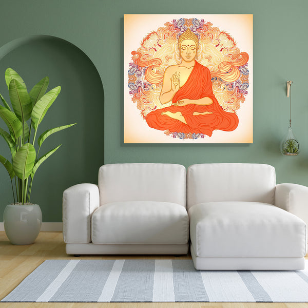 Sitting Buddha Canvas Painting Synthetic Frame-Paintings MDF Framing-AFF_FR-IC 5005107 IC 5005107, Ancient, Asian, Buddhism, Culture, Ethnic, God Buddha, Health, Hinduism, Historical, Illustrations, Indian, Mandala, Medieval, People, Religion, Religious, Signs, Signs and Symbols, Spiritual, Symbols, Traditional, Tribal, Vintage, World Culture, sitting, buddha, canvas, painting, for, bedroom, living, room, engineered, wood, frame, thailand, thai, god, vector, asia, aura, background, beautiful, design, drawn,