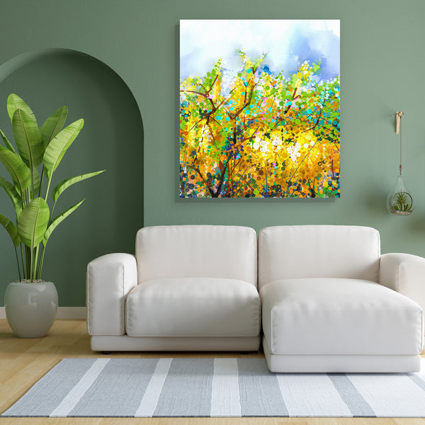 Abstract Yellow Flowers Canvas Painting Synthetic Frame-Paintings MDF Framing-AFF_FR-IC 5005115 IC 5005115, Abstract Expressionism, Abstracts, Art and Paintings, Botanical, Floral, Flowers, Landscapes, Nature, Paintings, Parents, Scenic, Seasons, Semi Abstract, Signs, Signs and Symbols, Watercolour, abstract, yellow, canvas, painting, for, bedroom, living, room, engineered, wood, frame, art, artwork, background, bloom, blossom, blur, blurred, bokeh, bright, brush, color, colorful, decoration, defocus, desig