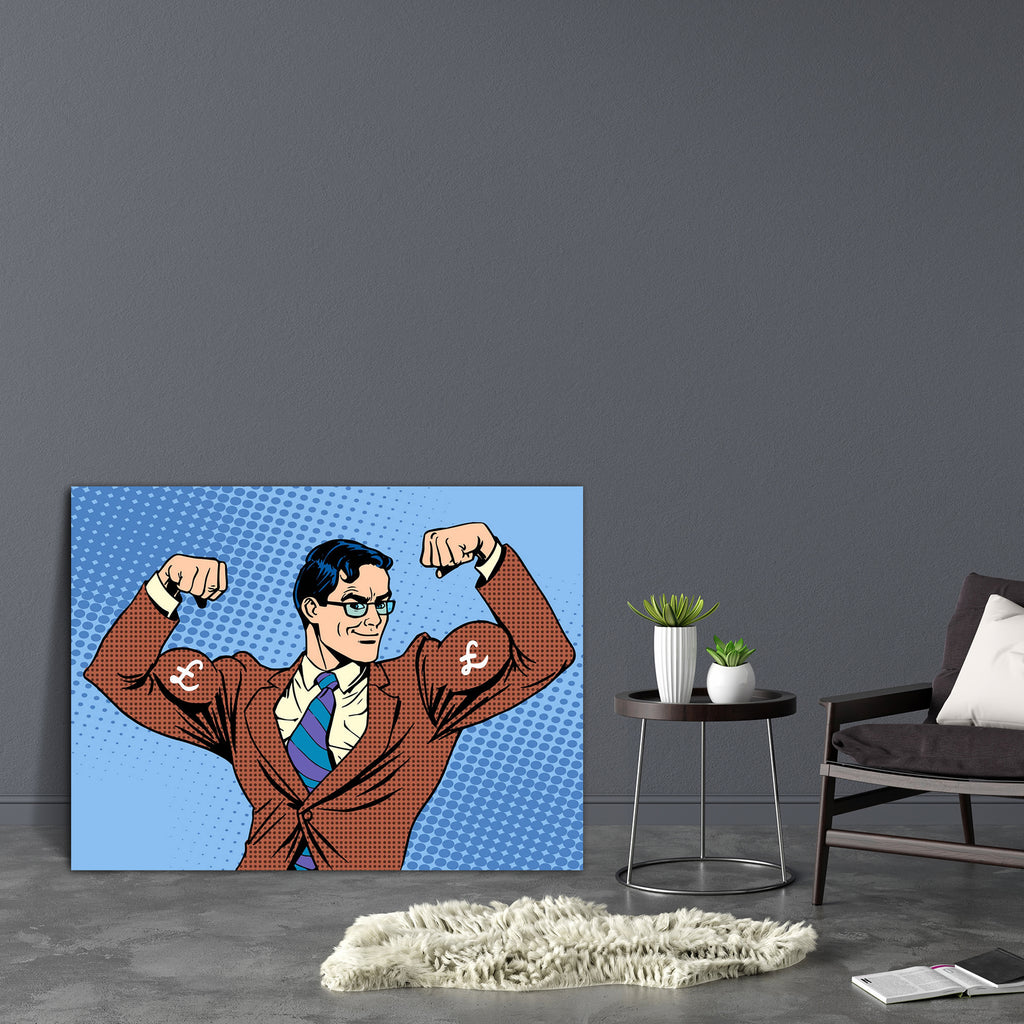 Businessman With Muscles Canvas Painting Synthetic Frame-Paintings MDF Framing-AFF_FR-IC 5005327 IC 5005327, Ancient, Animated Cartoons, Art and Paintings, Books, Business, Caricature, Cartoons, Comics, Dots, Historical, Illustrations, Medieval, Modern Art, People, Pop Art, Retro, Vintage, businessman, with, muscles, canvas, painting, synthetic, frame, pop, art, muscle, biceps, bodybuilding, boss, broker, concept, idea, man, success, vector, businessmen, buy, cartoon, comic, book, confidence, currency, dot,