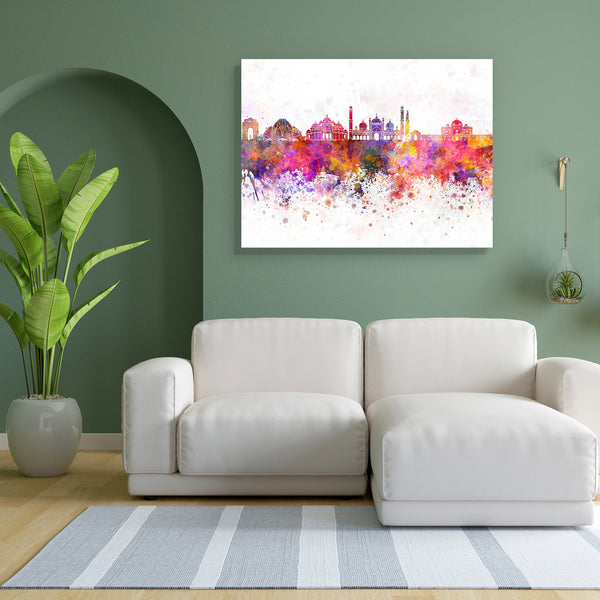 Delhi Skyline, India Canvas Painting Synthetic Frame-Paintings MDF Framing-AFF_FR-IC 5005468 IC 5005468, Abstract Expressionism, Abstracts, Architecture, Art and Paintings, Asian, Cities, City Views, Illustrations, Indian, Landmarks, Panorama, Places, Semi Abstract, Skylines, Splatter, Watercolour, delhi, skyline, india, canvas, painting, for, bedroom, living, room, engineered, wood, frame, abstract, art, asia, background, bright, cityscape, color, colorful, creativity, grunge, illustration, landmark, monum