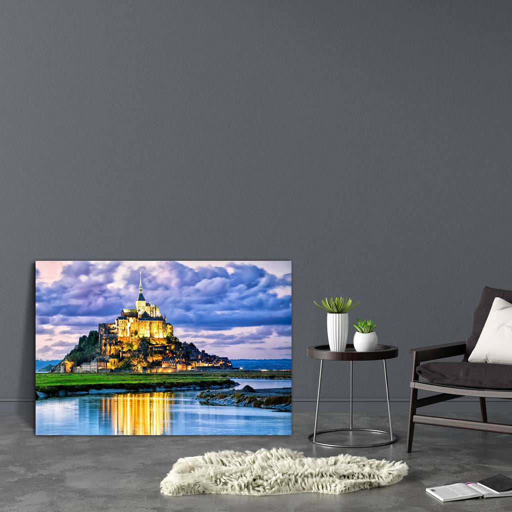 Mont Saint Michel France Canvas Painting Synthetic Frame-Paintings MDF Framing-AFF_FR-IC 5005546 IC 5005546, Ancient, Architecture, Cities, City Views, French, Gothic, Historical, Medieval, Religion, Religious, Sunsets, Vintage, mont, saint, michel, france, canvas, painting, synthetic, frame, normandy, abbey, blue, bretagne, brittany, castle, cathedral, church, city, destination, europe, european, famous, fort, fortification, fortress, god, historic, history, michael, monastery, mount, mt, ocean, old, postc