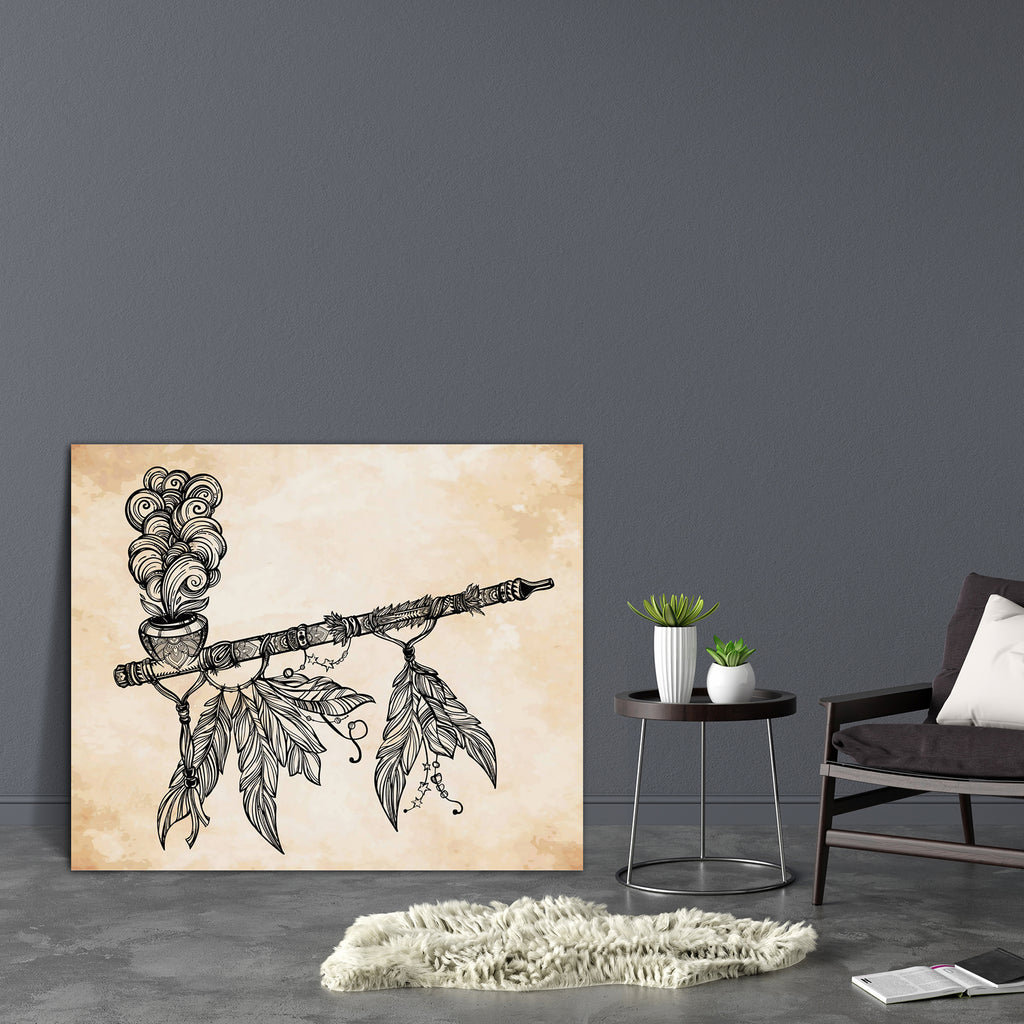 Indian Smoking Pipe Of Peace D2 Canvas Painting Synthetic Frame-Paintings MDF Framing-AFF_FR-IC 5005582 IC 5005582, Culture, Ethnic, Illustrations, Indian, Signs, Signs and Symbols, Symbols, Traditional, Tribal, World Culture, smoking, pipe, of, peace, d2, canvas, painting, synthetic, frame, hand, drawn, beautiful, artwork, smoke, coming, out, vector, illustration, isolated, design, tattoo, base, mystic, symbol, your, use, artzfolio, wall decor for living room, wall frames for living room, frames for living