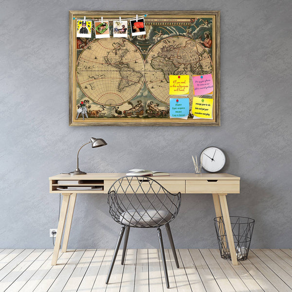 Ancient World Map D1 Bulletin Board Notice Pin Board Soft Board | Framed-Bulletin Boards Framed-BLB_FR-IC 5005728 IC 5005728, African, American, Ancient, Art and Paintings, Asian, Decorative, Historical, Maps, Medieval, Patterns, Retro, Vintage, world, map, d1, bulletin, board, notice, pin, vision, soft, combo, with, thumb, push, pins, sticky, notes, antique, golden, frame, old, africa, aged, america, art, asia, atlantic, atlas, border, canvas, cartography, color, continents, dirty, earth, europe, geography